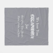 Couverture Polaire Aimez-vous Grand-père Simple Script Enfants Nom Cu (Devant (Horizontal))