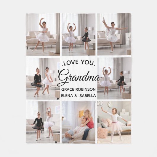 Couverture Polaire Aimez-vous mignon présent pour grand-mère 8-Photo (Devant)