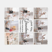 Couverture Polaire Aimez-vous mignon présent pour grand-mère 8-Photo (Devant (Horizontal))