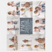 Couverture Polaire Aimez-vous Papa | Collage photo de message personn (Devant)