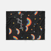Couverture Polaire Aimez-vous Premier Sticker Rainbow Pride (Devant (Horizontal))