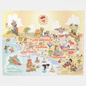 Couverture Polaire Ainsi California Cities & Beaches Fleece Blanket (Devant (Horizontal))