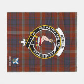 Couverture Polaire Ainslie Ancien Clan Badge Tartan Plaid (Devant (Horizontal))