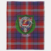 Couverture Polaire Ainslie Scottish Clan Tartan & Crest (Devant)