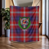 Couverture Polaire Ainslie Scottish Clan Tartan & Crest