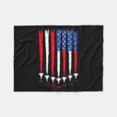 Couverture Polaire Air Force American Flag 4th Of July 2026 Funny Gif (Devant (Horizontal))