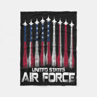 Couverture Polaire Air Force Us Veterans American Flag 4 juillet Pa