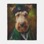 Couverture Polaire airedale chien à la Saint-Patrick (Devant)