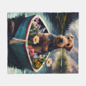 Couverture Polaire Airedale Dog on a Paddle : Une aventure Pittoresqu (Devant (Horizontal))