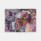 Couverture Polaire Airedale Dog Valentine's Day  (Devant (Horizontal))