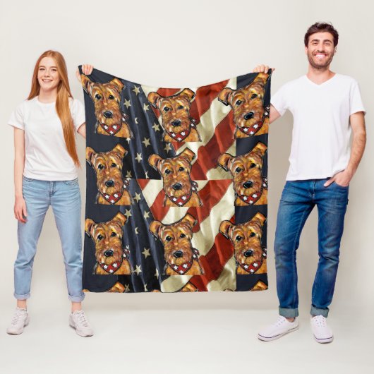 COUVERTURE POLAIRE AIREDALE TERRIER (En situation)