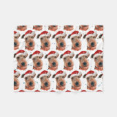 Couverture Polaire Airedale Terrier Chien race Noël (Devant (Horizontal))