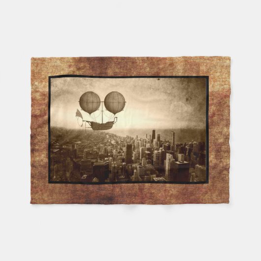 Couverture Polaire Airship Over Chicago (Devant (Horizontal))