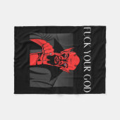 Couverture Polaire Aist Goat Satan Baphomet GIft (Devant (Horizontal))