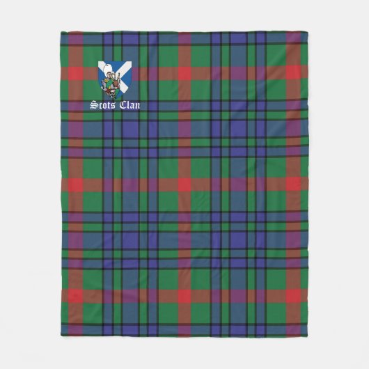 Couverture Polaire Aiton Ancien Clan Badge Tartan Plaid (Devant)