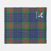Couverture Polaire Aiton Ancien Clan Badge Tartan Plaid (Devant (Horizontal))