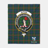 Couverture Polaire Aiton Clan Badge Tartan Plaid (Devant)