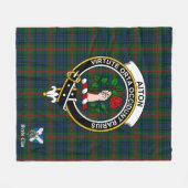 Couverture Polaire Aiton Clan Badge Tartan Plaid (Devant (Horizontal))