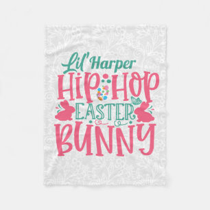 Couverture Polaire AJOUT PERSONNALISÉ NOM Lil Hip hop Lapin de Pâques