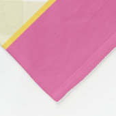 Couverture Polaire AJOUT PERSONNALISÉ NOM Un mignon Chick Rose Jaune (Coin)