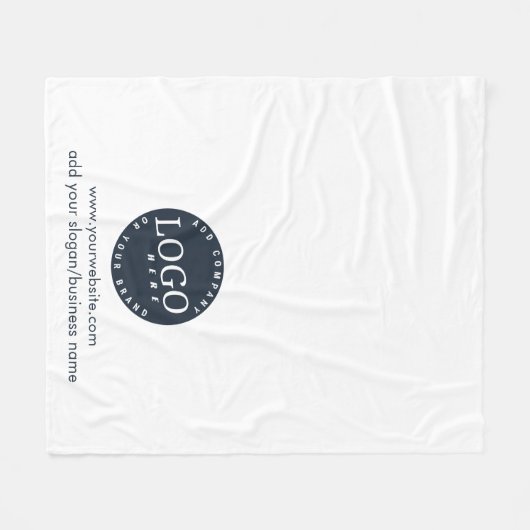 Couverture Polaire Ajouter Business Logo et site Web de l'entreprise (Devant (Horizontal))