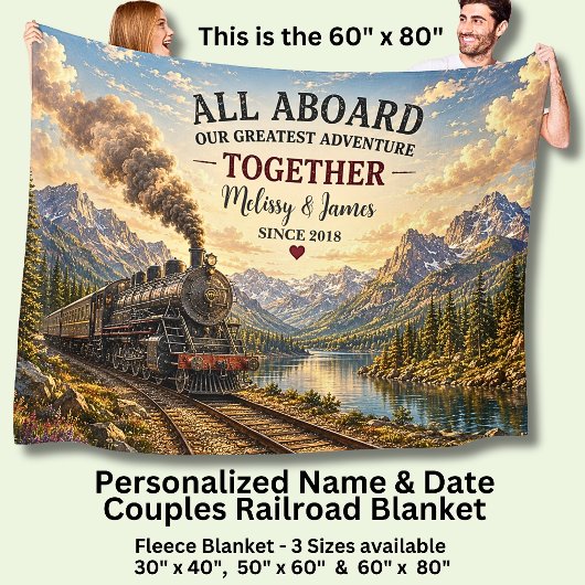 Couverture Polaire Ajouter des détails couples train à vapeur près de