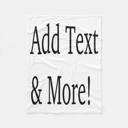 Couverture Polaire Ajouter du texte et plus ! Customisez votre propre (Devant)