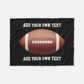 Couverture Polaire Ajouter du texte sur l'oreiller de football (Devant (Horizontal))