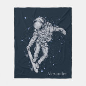 Couverture Polaire Ajouter le nom Astronaut Skateboarder sur Midnight (Devant)
