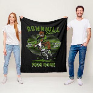 Couverture Polaire Ajouter le nom BMX Downhill Racer Extreme Bike Rid