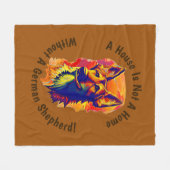 Couverture Polaire Ajouter le nom Changer le texte, peint berger alle (Devant (Horizontal))