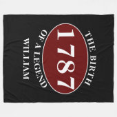 Couverture Polaire Ajouter le nom et l'année Anniversaire (Devant (Horizontal))