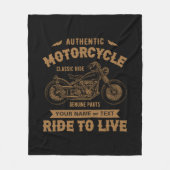 Couverture Polaire Ajouter le nom Texte, Authentic Motorcycle Classic (Devant)