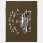 Couverture Polaire Ajouter Le Texte Du Nom - Facilement Distrait Par  (Devant)