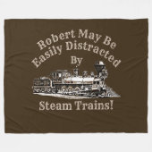 Couverture Polaire Ajouter Le Texte Du Nom - Facilement Distrait Par  (Devant (Horizontal))