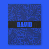 Couverture Polaire Ajouter n'importe quel nom, nom collage En bleu ma