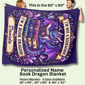 Couverture Polaire Ajouter Nom, Dragon de Livre Violet Bleu