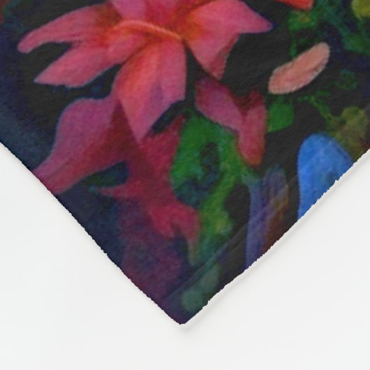 Couverture Polaire Ajouter Nom, Dragon Fleur Avec Ailes Rouges (Coin)
