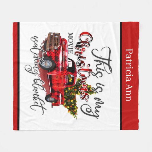 Couverture Polaire ajouter nom film de Noël (Devant (Horizontal))