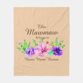 Couverture Polaire Ajouter ou modifier des noms - Cette Mawmaw appart (Devant)