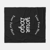 Couverture Polaire Ajouter un logo modifiable en noir et blanc (Devant (Horizontal))