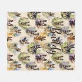 Couverture Polaire Ajouter un nom, berger allemand (Devant (Horizontal))