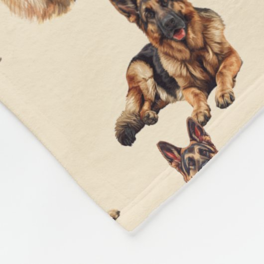 Couverture Polaire Ajouter un nom, berger allemand (Coin)