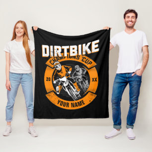 Couverture Polaire Ajouter un nom Changement d'année Dirt Vélo Cham