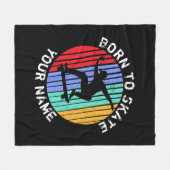 Couverture Polaire Ajouter Un Nom Changer Tout Le Texte Né Sur Patina (Devant (Horizontal))