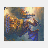 Couverture Polaire Ajouter un nom, Golden Blue Purple Dragon au couch (Devant (Horizontal))
