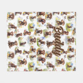 Couverture Polaire Ajouter un nom, Labrador Retriever Dog (Devant (Horizontal))