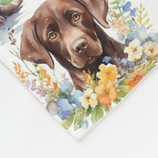 Couverture Polaire Ajouter un nom, Labrador Retriever Dog (Coin)