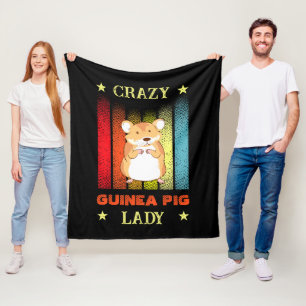 Couverture Polaire Ajouter un nom Modifier le texte Crazy Guinea Pig