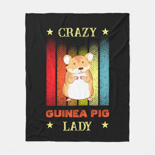 Couverture Polaire Ajouter un nom Modifier le texte Crazy Guinea Pig (Devant)